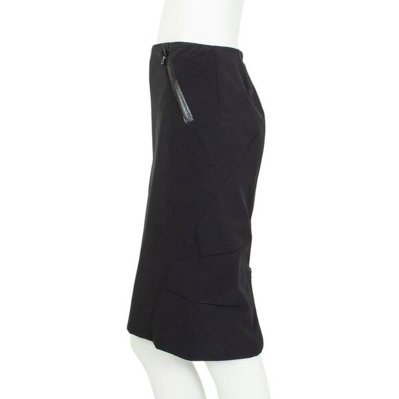 Prada Sport ( Linea Rossa) Women's Size 44 (US 10)Pencil Black Skirt - Picture 1 of 11